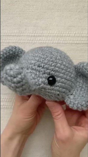 How to Curve an Elephant Trunk | Crochet Amigurumi Sewing Tip by Theresa’s Crochet Shop