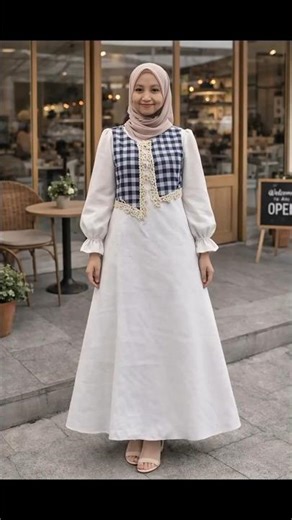 inspirasi gamis muslimah elegan #fashionstyle #gamismuslimah