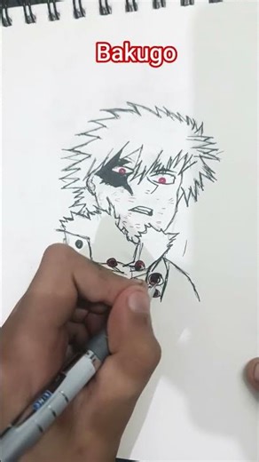 Bakugo Anime Drawing 🔥 #shorts