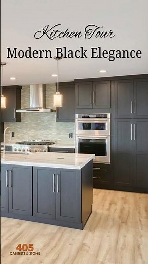 Black Shaker Kitchen Cabinets - Kitchen Design Ideas