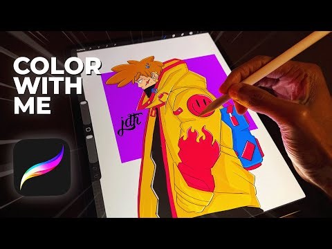 iPad Procreate ASMR | Relaxing Digital Drawing(Calm Music) (NO TALKING)