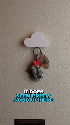 This cloud key holder sticks to the wall with small adhesives and has magnets that can hold up three sets of keys. 🔑☁️ #gadgets #amazonfinds #keyholder | Freakin' Reviews