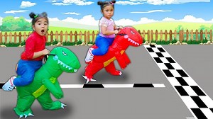 53K views · 468 reactions | Suri and Annie Dress Up with Cute Dinosaur Inflatable Costumes | Kids Play | Facebook