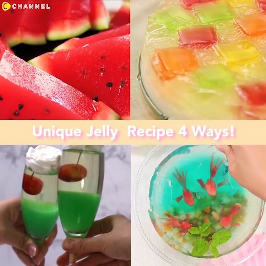 Unique Jelly Recipe 4 Ways! via C CHANNEL Food To watch more videos, download the C CHANNEL app from the App Store or google play store! :) | C Channel