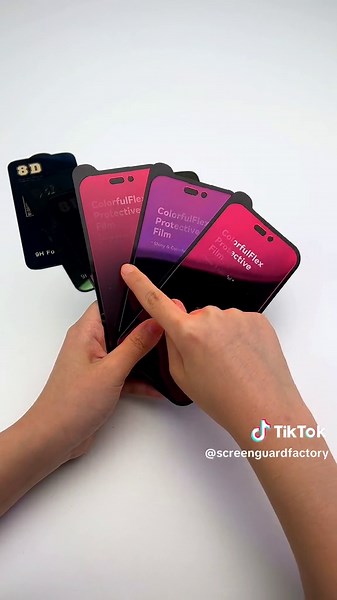 Colorful mirror film market product comparison. #screenprotector #phoneaccessories #iphone15screenprotector