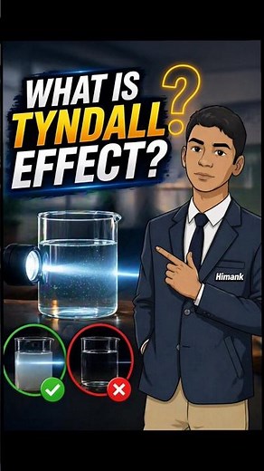 Tyndall Effect Explained 🔥 | Why Light is Visible in Water? #education #sciencemagic