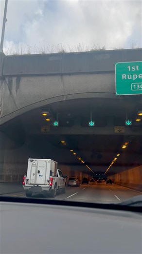 Drive Through A Tunnel!!😍#travel , #vancouver, #tunnel