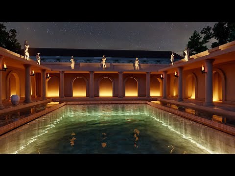 Roman Bath Ambience | Bubble Sounds for Sleep | Onsen Spa ASMR