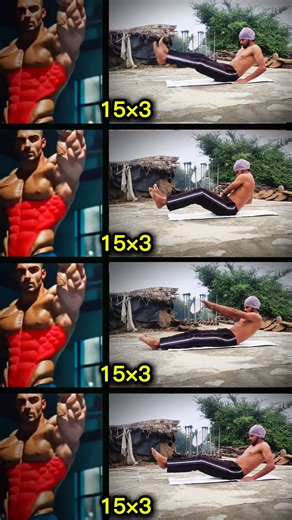 Ready to build strong, visible abs at home? 💥 Try this 15x3 abs workout — no equipment, just your dedication and consistency! These exercises target your lower abs, upper abs, and core stability for a shredded six-pack look. Do this routine daily and watch your abs pop 🔥 ✅ Workout Details: Leg Raises – 15 reps × 3 sets Flutter Kicks – 15 reps × 3 sets Leg Hold – 15 sec × 3 sets Scissor Kicks – 15 reps × 3 sets 🎯 No Gym | No Equipment | Just Pure Hard Work 💪 Stay Consistent, Stay Strong #GurT