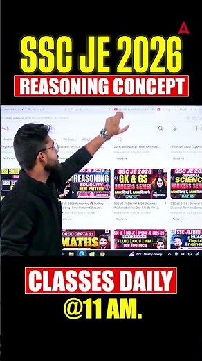 SSC JE 2026 Reasoning Classes Daily 11 AM 🔥 Concept Series #SSCJE2026 #Reasoning