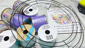 Anyone getting an early start on Easter crafting? This ribbon wreath I made last year...it was SO easy. I hope it inspires you! | We Craft Around