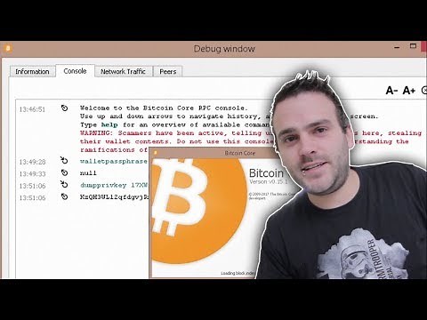 Getting your Private Keys from the Bitcoin Core wallet