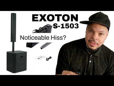 Do the EXOTON column arrays have a noticeable hiss making them unusable for weddings?