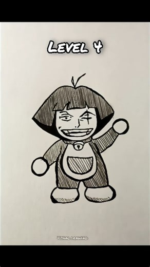 VISHAL Drawing on Instagram: "How to draw dora in different levels ✏️ #reels #art #dora #fyp"