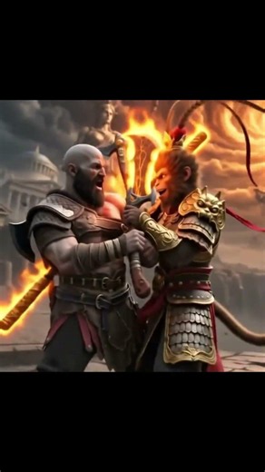 This Kratos VS Wukong Ending Shocked Everyone #shorts #animation #foryou