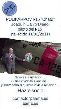 POLIKARPOV I-15 with Joaquín Calvo Diago, one of its veteran pilots #airplanemonday