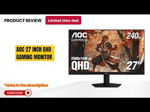 AOC Q27G41ZE Review 🔥 27" QHD 240Hz Gaming Monitor – INSANE 0.3ms Speed!