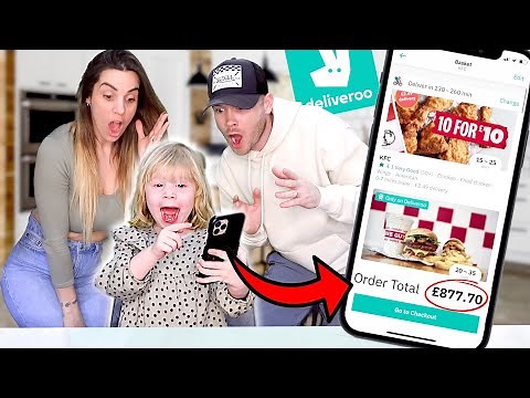 We let our 3 YEAR OLD order our FOOD for 24 HOURS!