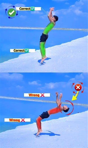 Don’t Jump Like This ➡️ Backflip Error ❌!! #newpost #stunts #flips #shorts