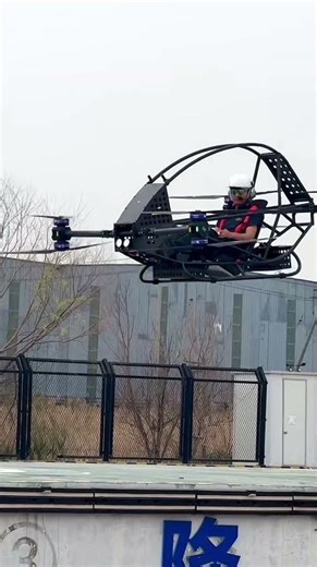 Our pilot is testing the SkytechX1 manned eVTOL
