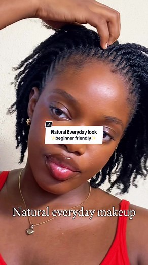 How to: Natural everyday makeup look for beginners. Black girl friendly🥰 #naturalsoftmakeup #minimalmakeup #cleangirlmakeup #cleangirlmakeupblackgirl