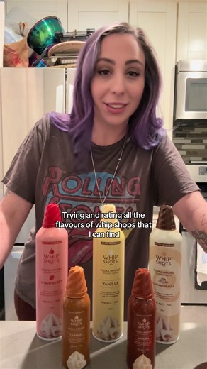 Trying and rating all the Whip Shots I could find, part 1 🍦 #drinktok #whipshots