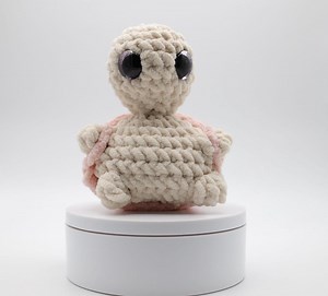 Pink and Beige Crochet Booty Turtle Plushie Amigurumi - Etsy