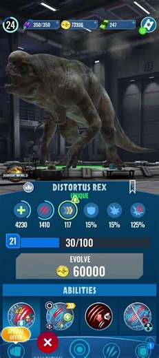 Finally Unlocking Unique Distortus Rex 🧬 #jurassicworld #jwa4life