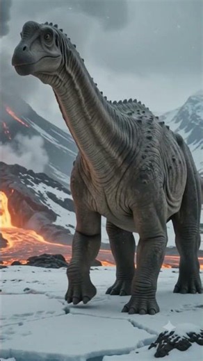 Volcano vs Ice Age 🌋❄️ Dinosaurs Escape a Deadly Eruption #Shorts