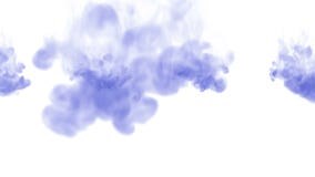 Muchas Corrientes De La Tinta Azul Transparente En Un Fondo Blanco Disuelven Secuencialmente En Agua De Arriba a Abajo Vista Late Almacen De Video - Vídeo de fondo, delicado: 109452193