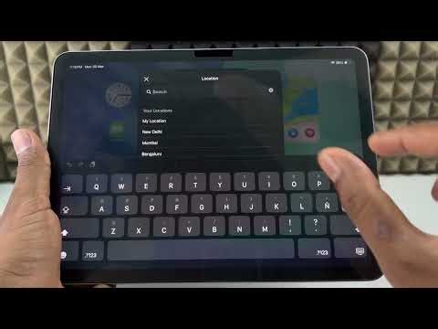 how to change weather location on ipad air m4?