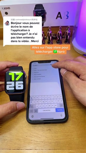 回复 @carineadjolohoun Allez sur la App store pour télécharger l'application fitpro montre connectée,#Montre connectée#serise8 #a8max #smartwatcha8 #a8