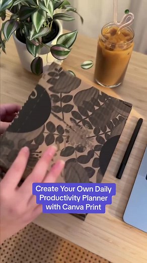 Canva Print really is that girl 😌 design and print your custom productivity planner using Canva Print. #canvahack #canvatutorial #productivity #2024goals #MadeWithCanva