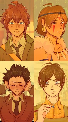 Maxuri ;🌱 DTIYS ongoing! on Instagram: "-`,'- Oh, Sienna... I don't really have to much favorite characters.. but there is some I really see myself in it 🫂 and ofc, it couldn't not be there Ayaki ❤️‍🩹 🧡 Characters: 1. San - Princes Mononoke 2. Yotasuke - Blue Period 3. Shoya - A silent voice 4. Ayaki (oc) - Sins of youth ' [ art , wip , character , digital art , explore, Ghibli movie, anime, Silent voice, Blue period, fanart, oc #art #wipart #digitalart #arttrends