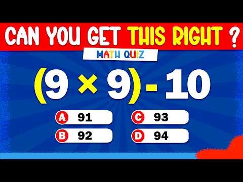 Can You Pass This Math Quiz? 🧠⏱️ | Easy to Impossible