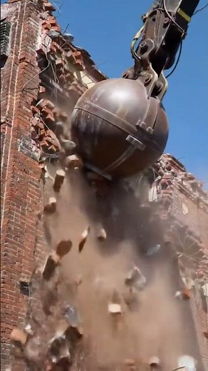 Incredible Wrecking Ball Demolition in Slow Motion!