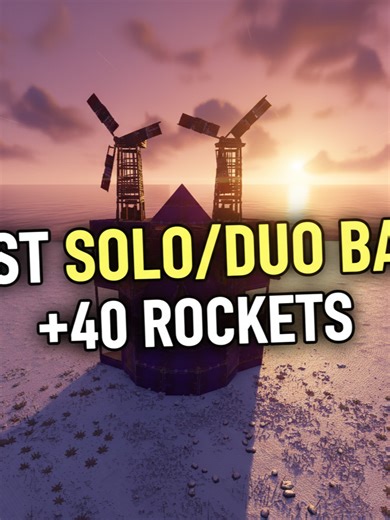 base solo/duo 40 rockets // ATT : pipolaa #rust #rustgame #rustbasedesign #paratí #fyp