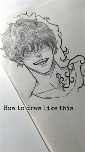 Drawing Anime ✨ Easy & Realistic Anime Sketch | #Shortfeed#shorts #trending