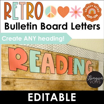 Bulletin Board Letters | Groovy Retro Add-On