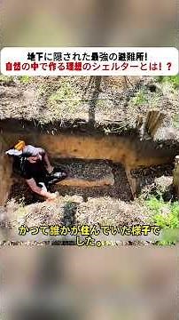 地下に隠された最強の避難所！ 自然の中で作る理想のシェルターとは！？ #避難所 #地下生活 #野外サバイバル #DIYシェルター #自然との共存