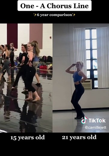 original choreo (w/ some small detail differences haha) neither are perfect but it is fun to compare and see the growth! #achorusline #onesingularsensation #musicaltheatre #broadway #theatrekid #theatre #musicals #musicaltheatrekid #theatretiktok #actorslife #bfamusicaltheatre #ihopeigetit #choreo #dancer