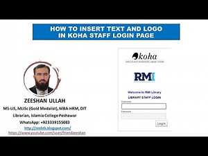 How to insert Text and Logo in Koha Staff Login Page