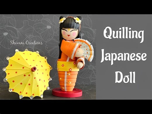 Quilling 衍纸工艺 衍纸日本娃娃