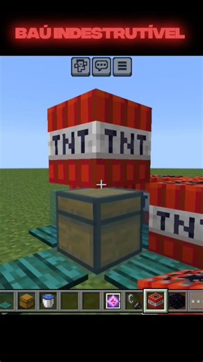 BAÚ INDESTRUTÍVEL#minecraft#tutorial#minecraftshorts#minecraftpe#minecraftbuilding #memes#edit