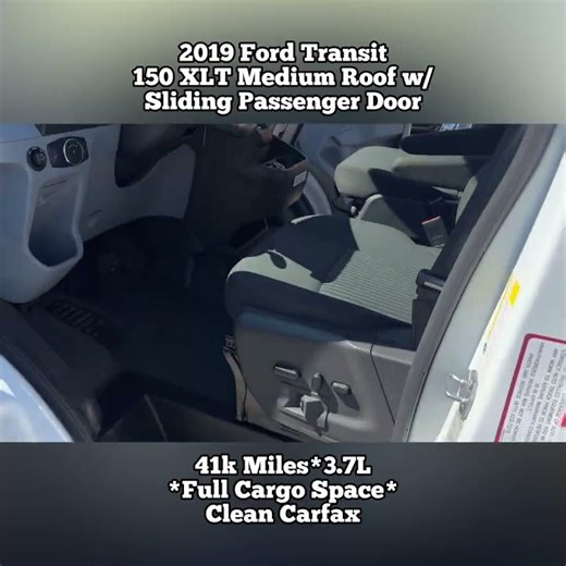2019 Ford Transit 150 XLT Medium Roof w/Sliding Passenger Door #mjsautoland #864cars