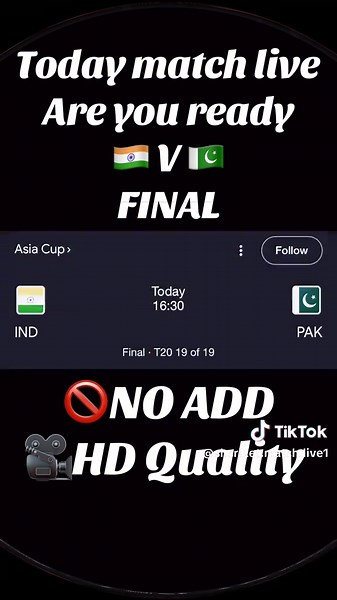India vs Pakistan Cricket Final Live Match