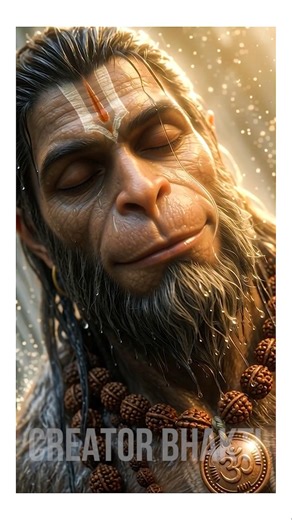 Lord Hanuman Meditating Under Waterfall ❤️🙏🏻 #viral #love #bhakti #song #bholenath #trending #viral