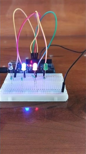 Binary Counter using LEDs | Electronics short ⚡#binarycounter#arduino#shorts #viral