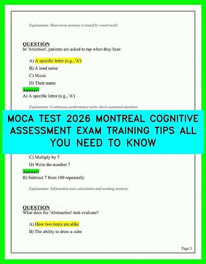 2026 MoCA Test Guide: Montreal Cognitive Assessment Training