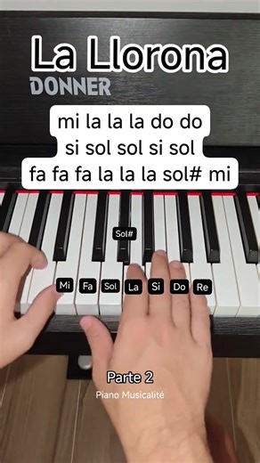 La Llorona | Parte 2 #piano #pianotutorial #pianolessons #short #pianomusicalite | Piano Musicalité